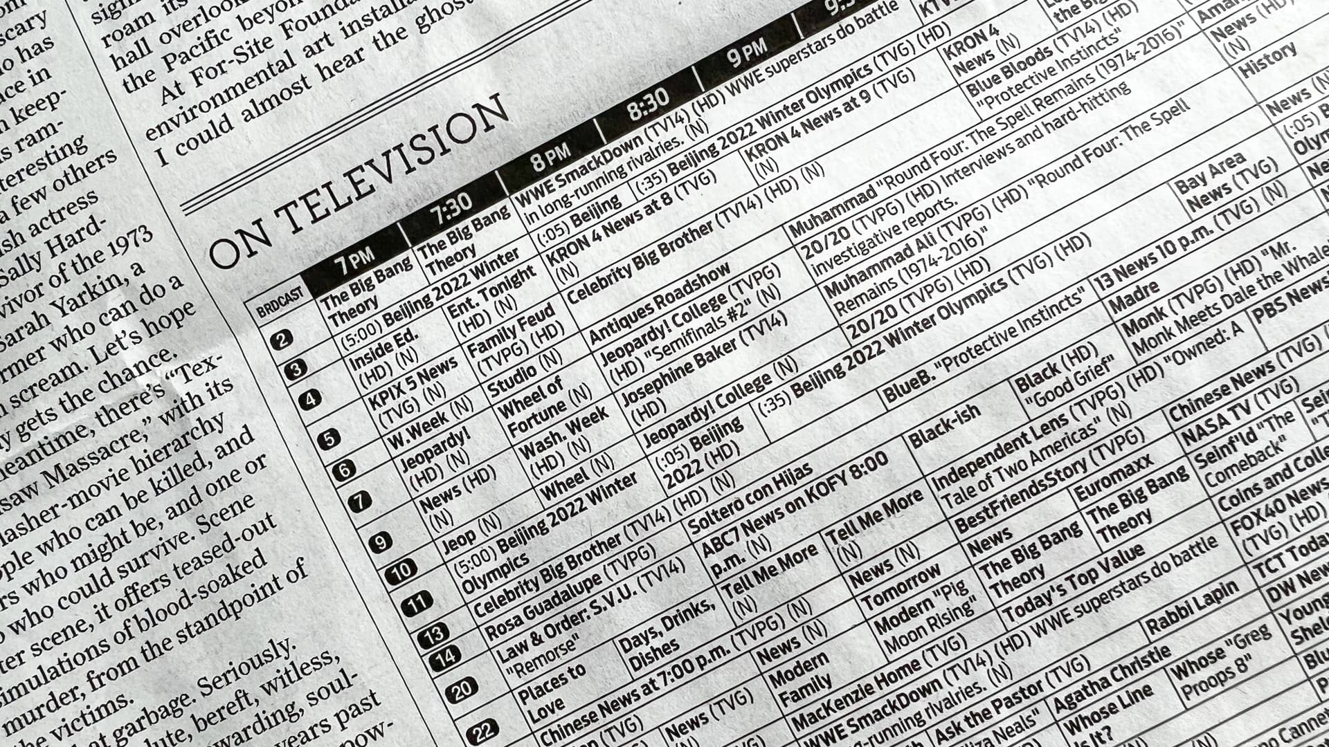 Newspapers TV Guide