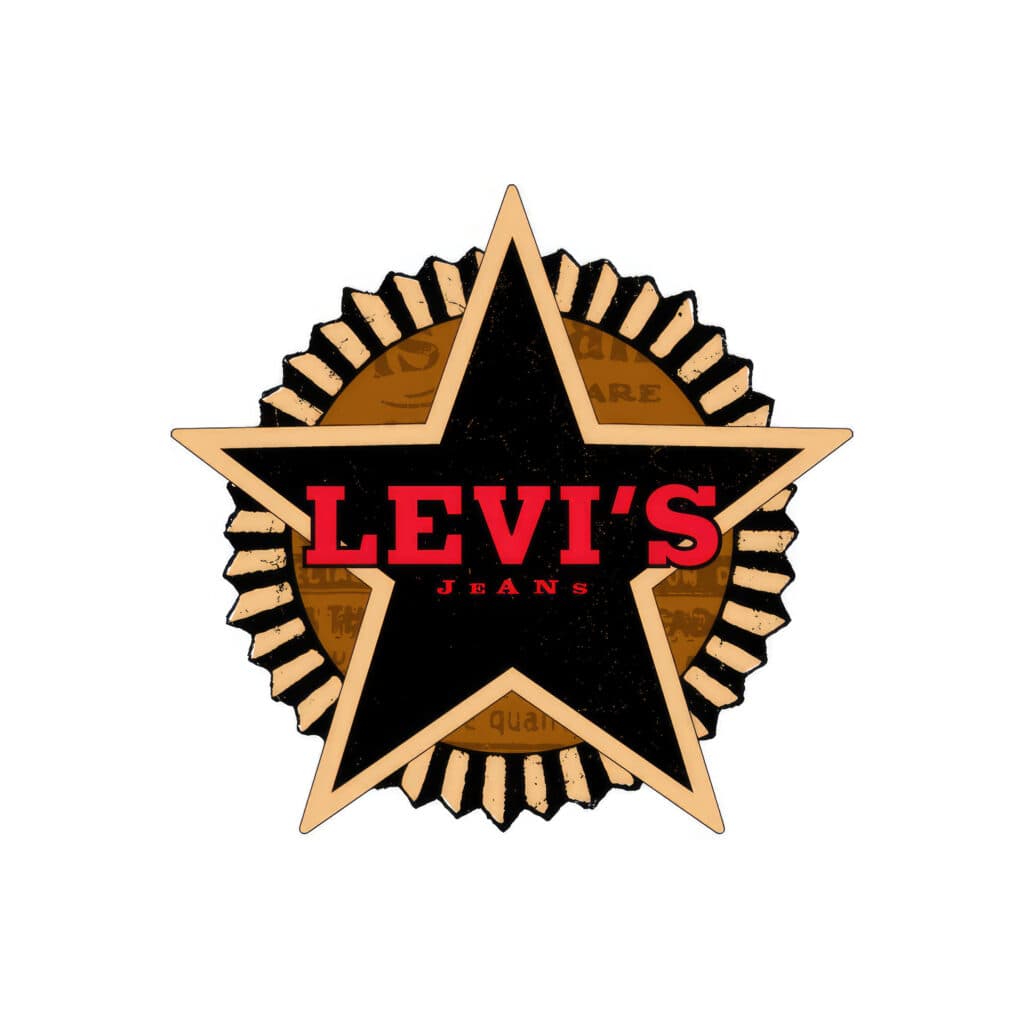 Levi's jeans logo with star design.